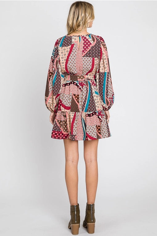 Multi Color Print Dress