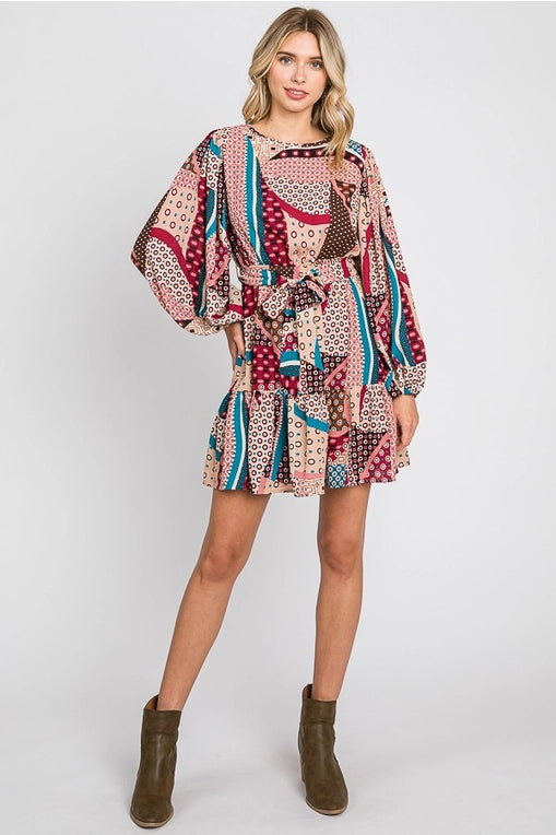 Multi Color Print Dress