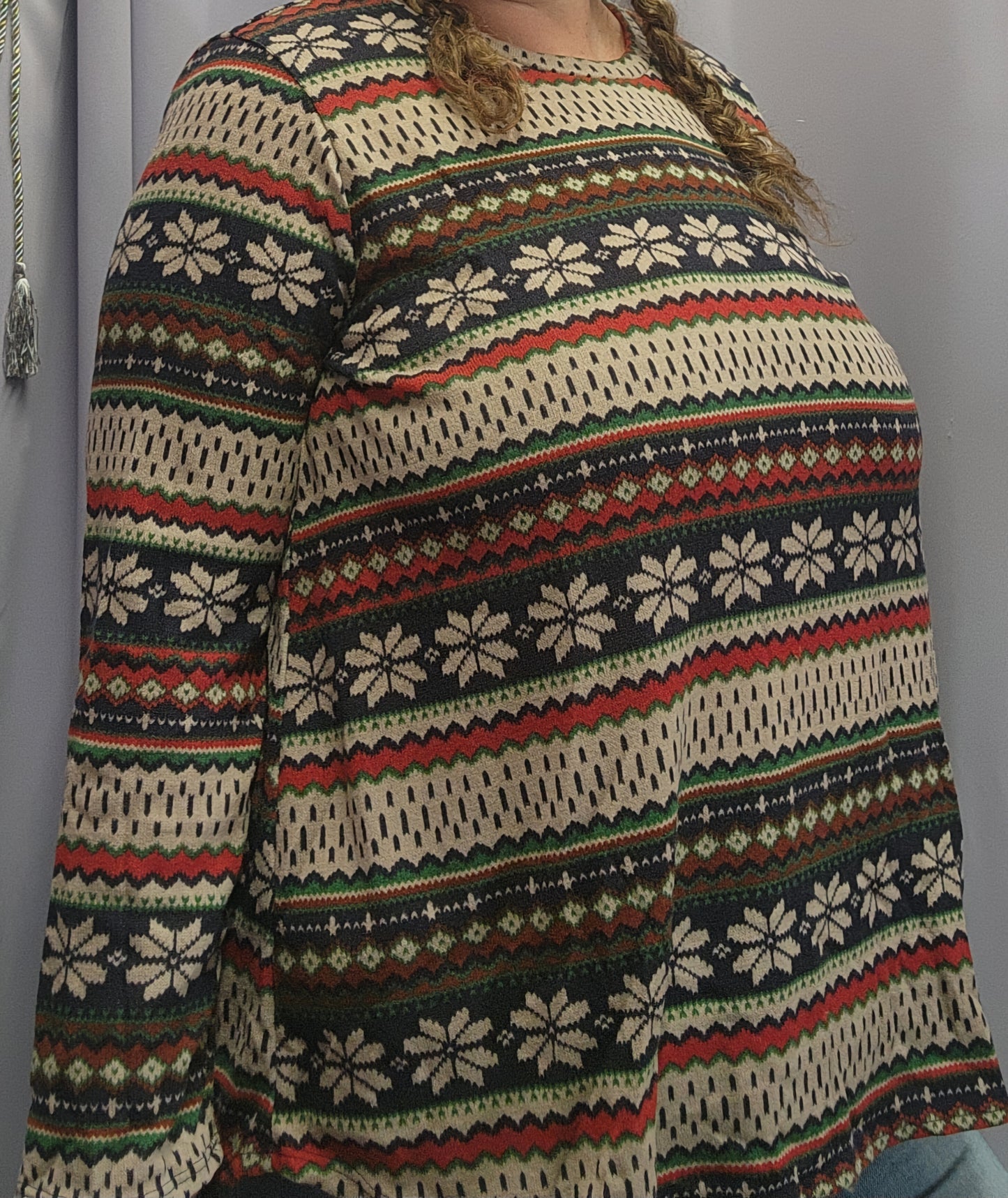 Knitted Christmas Top (Plus Size)