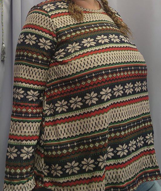 Knitted Christmas Top (Plus Size)