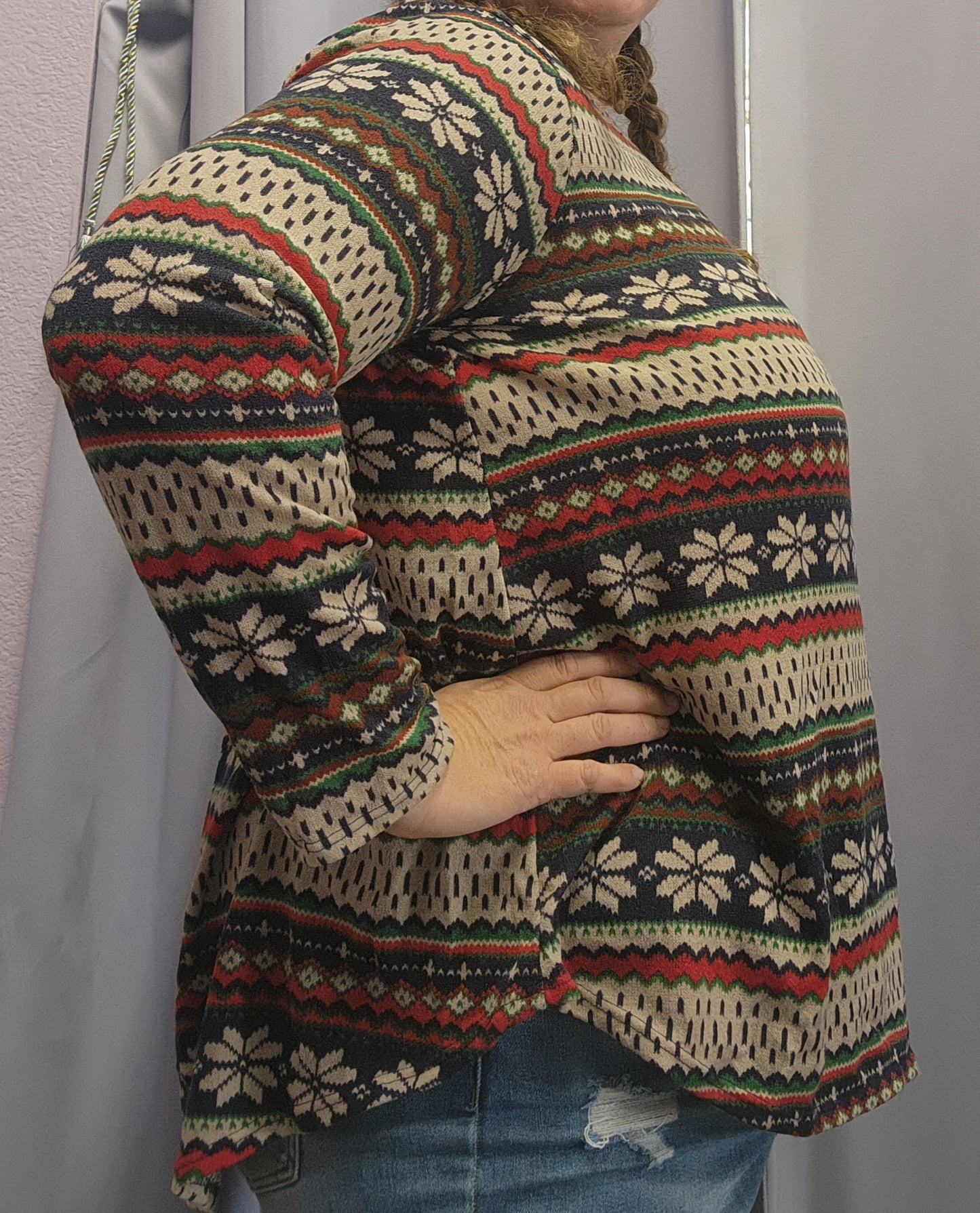 Knitted Christmas Top (Plus Size)