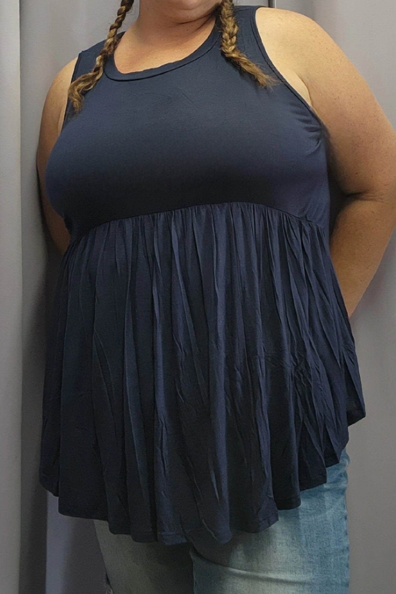 Sleeveless Baby Doll Top (Plus Size)