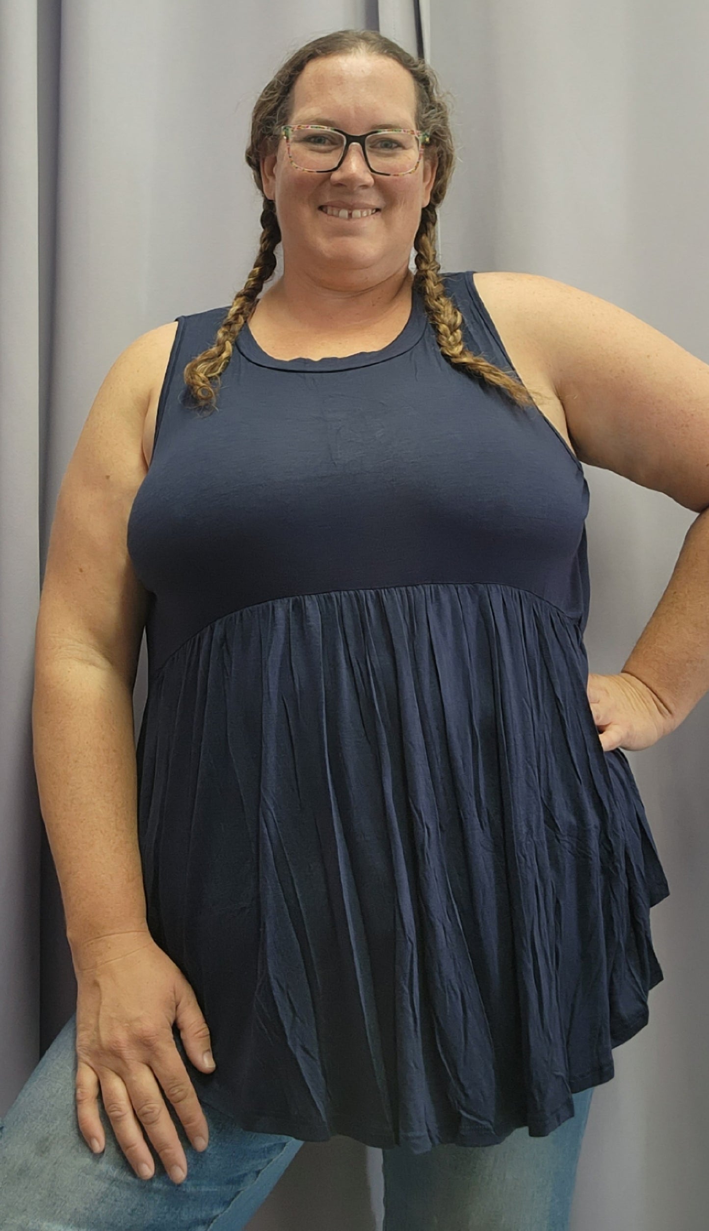 Sleeveless Baby Doll Top (Plus Size)
