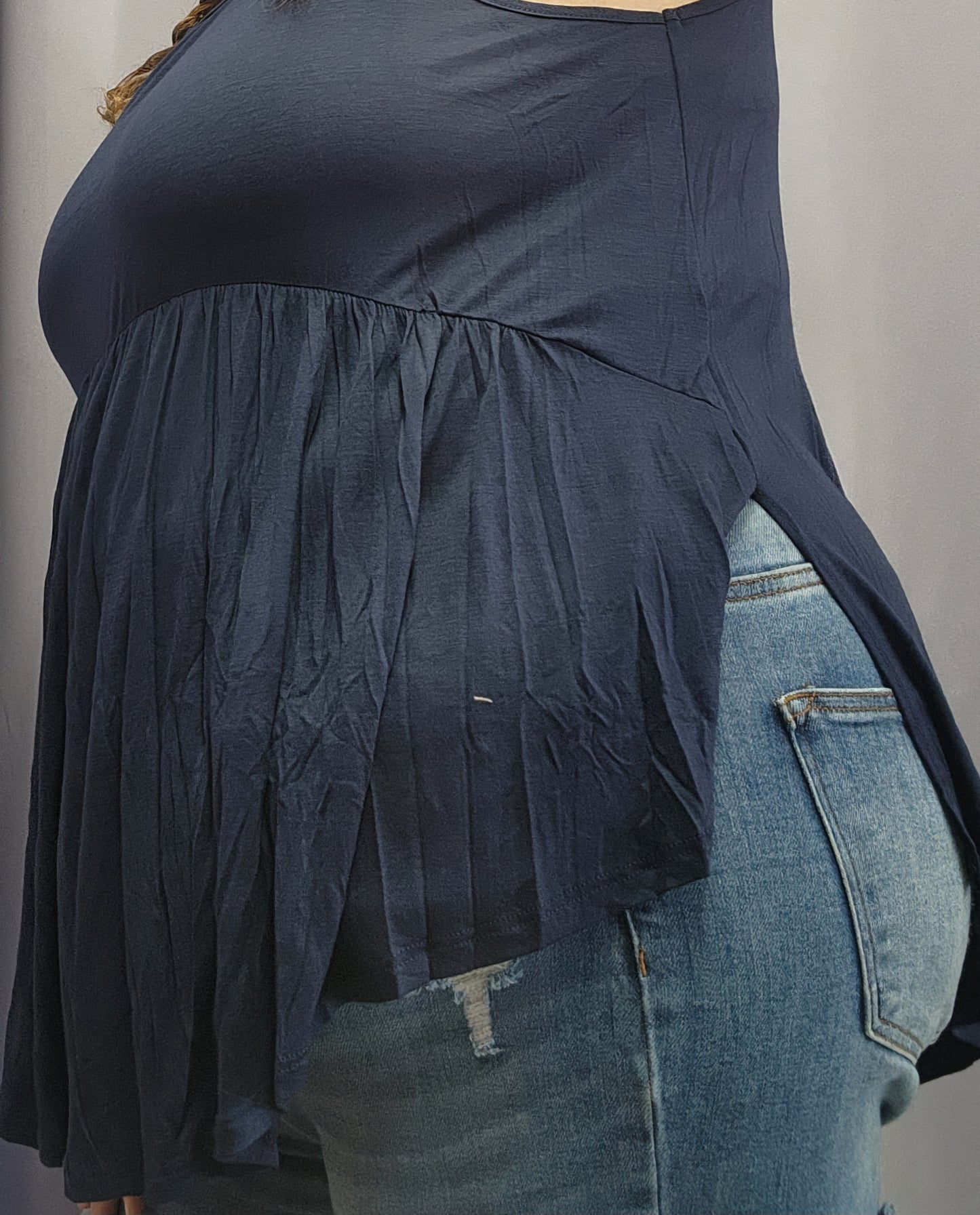 Sleeveless Baby Doll Top (Plus Size)