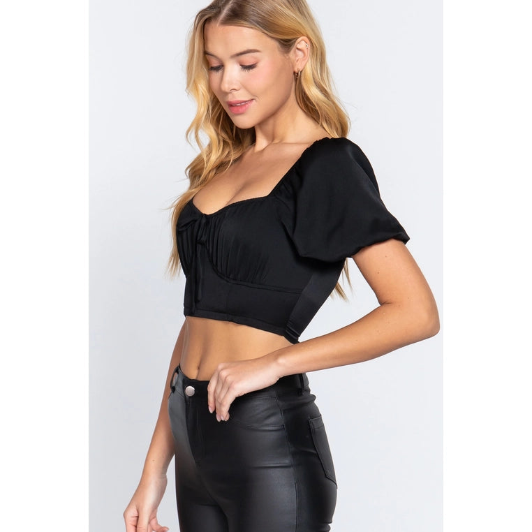 Satin Crop Top