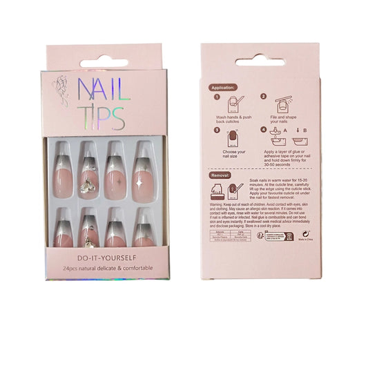 3D Heart French Tips