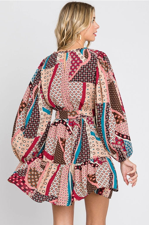 Multi Color Print Dress