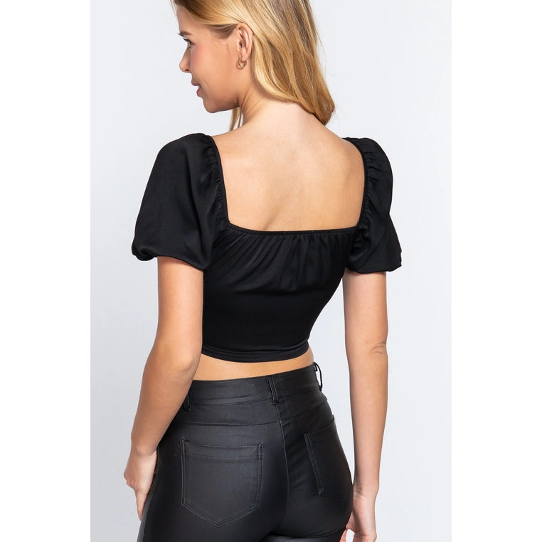 Satin Crop Top