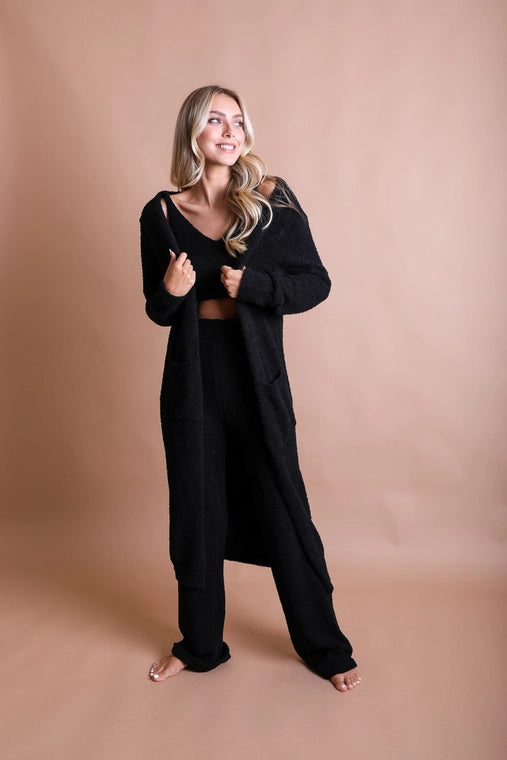 Boucle Cozy Cardigan w/ Pockets