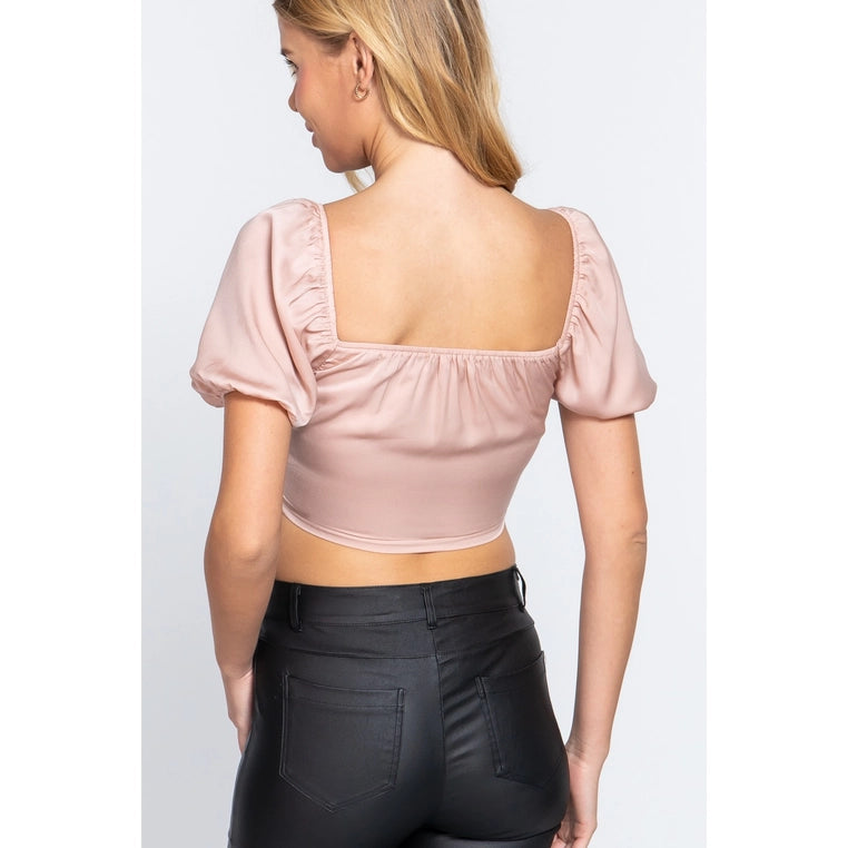 Satin Crop Top