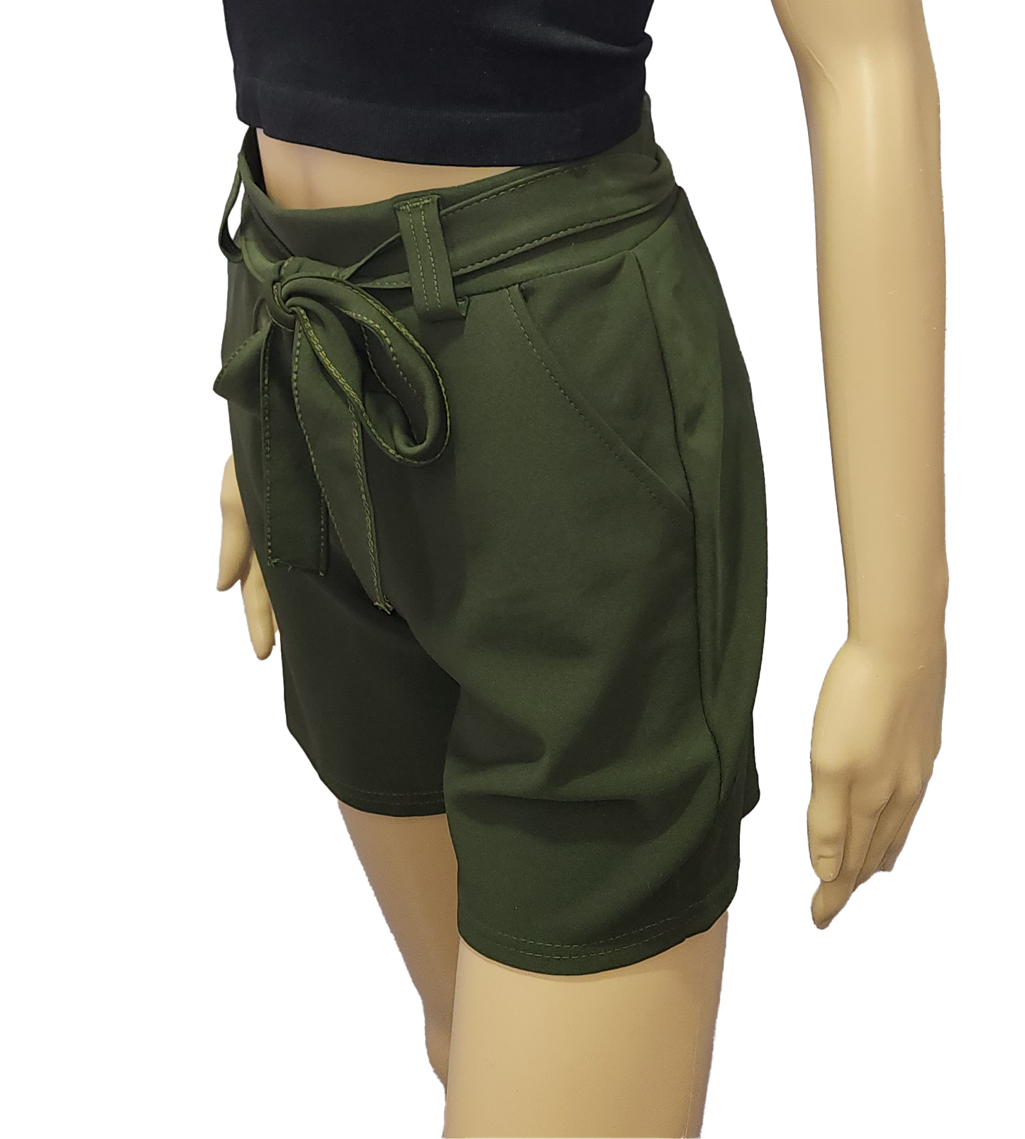 High-Waisted Tie Shorts