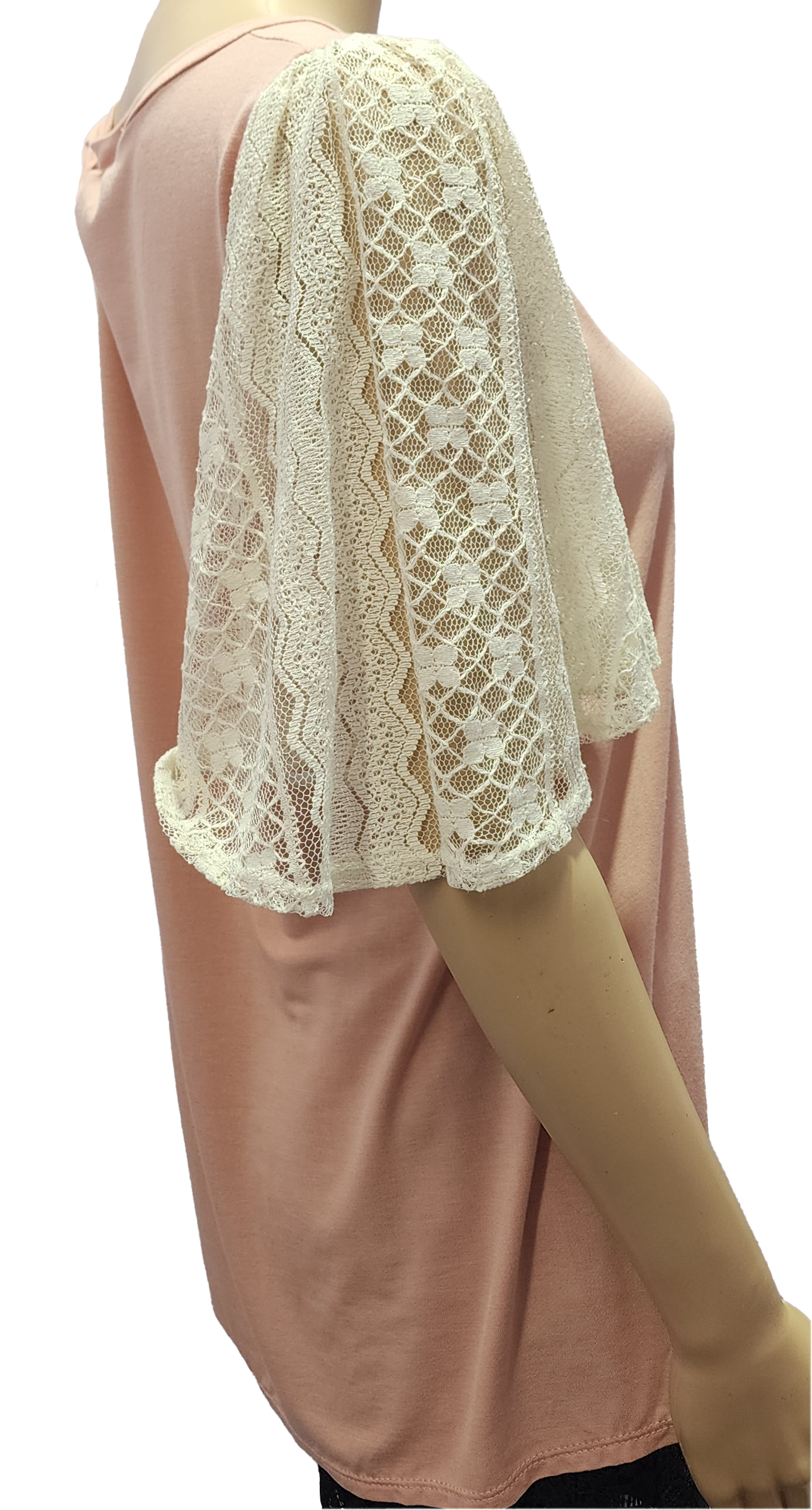 Lace Trumpet Sleeve Shirt