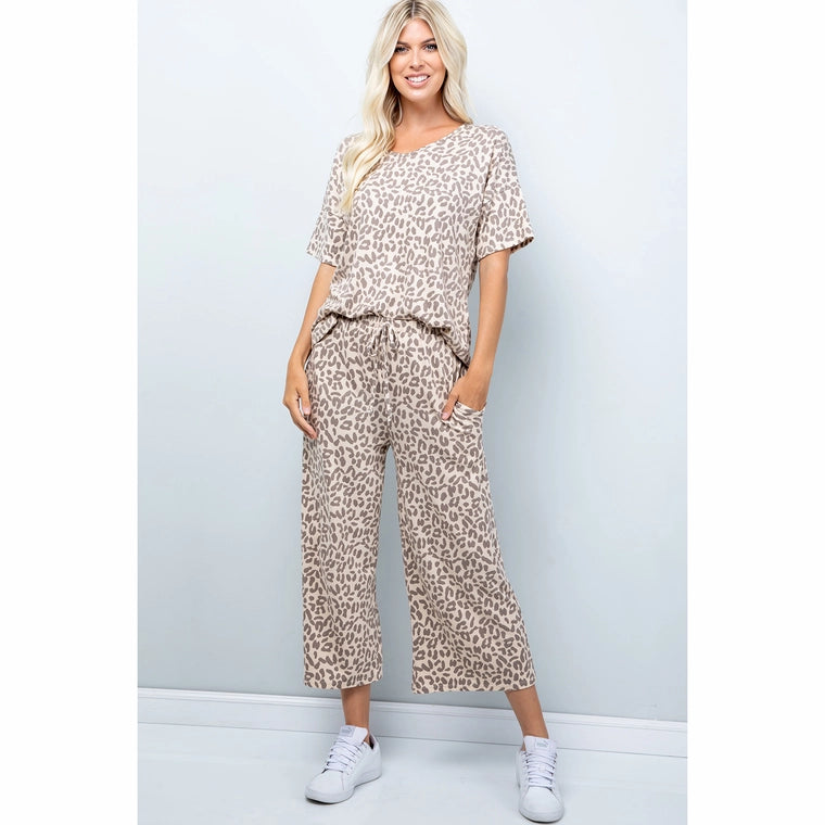 Leopard Jersey Top