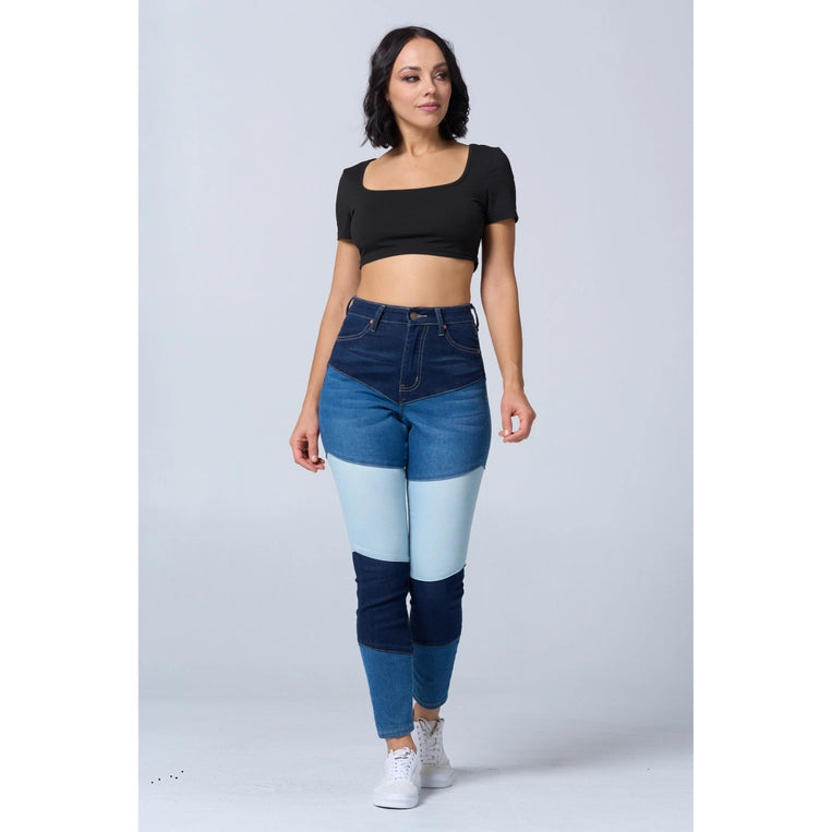 Color Block Skinny Jean