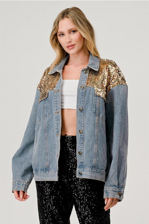 Sequins Denim Jacket
