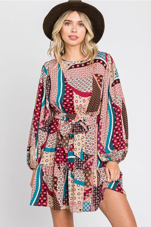 Multi Color Print Dress