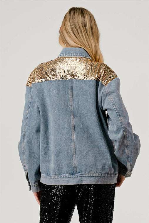Sequins Denim Jacket