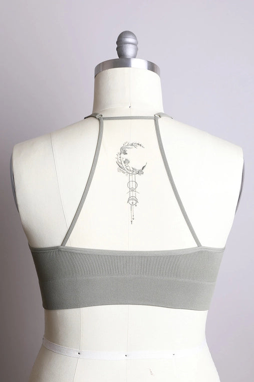 Crescent Moon Dreamcatcher Tattoo Mesh Bralette