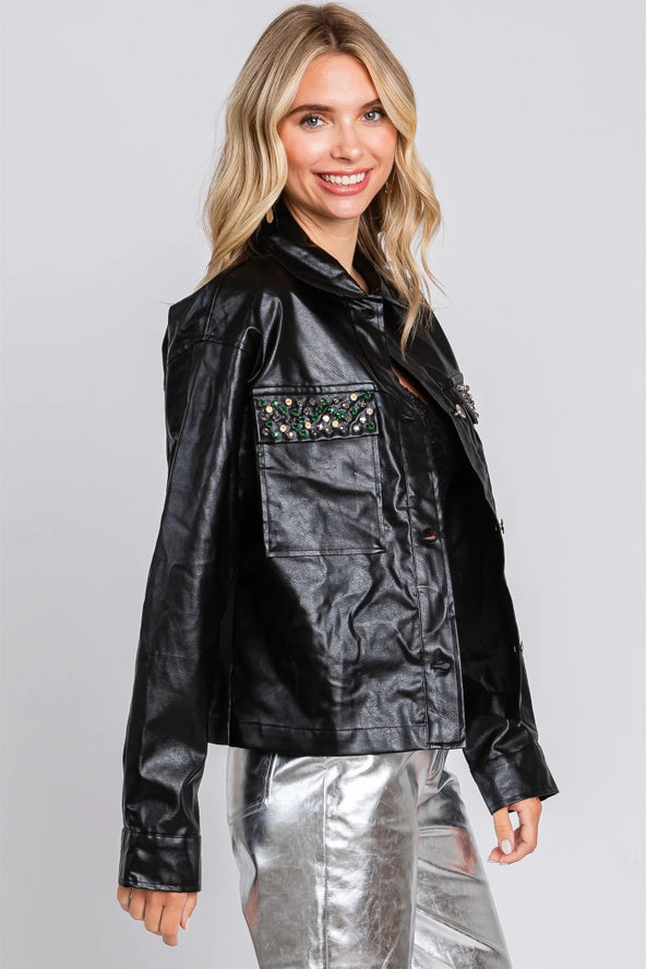 Faux Leather Jacket
