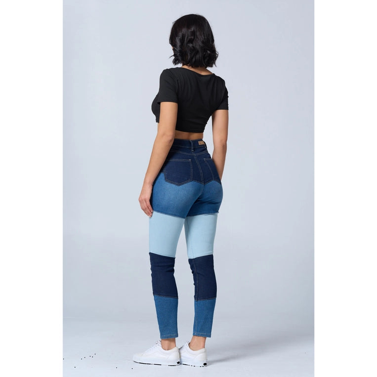 Color Block Skinny Jean