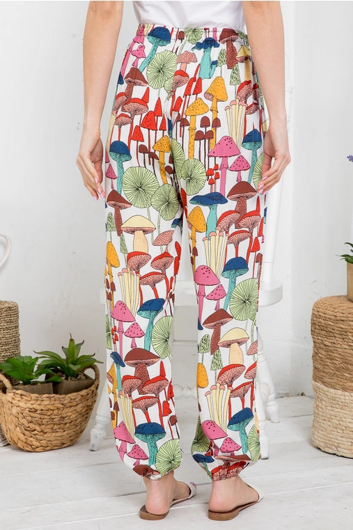 Mushroom Print Pants