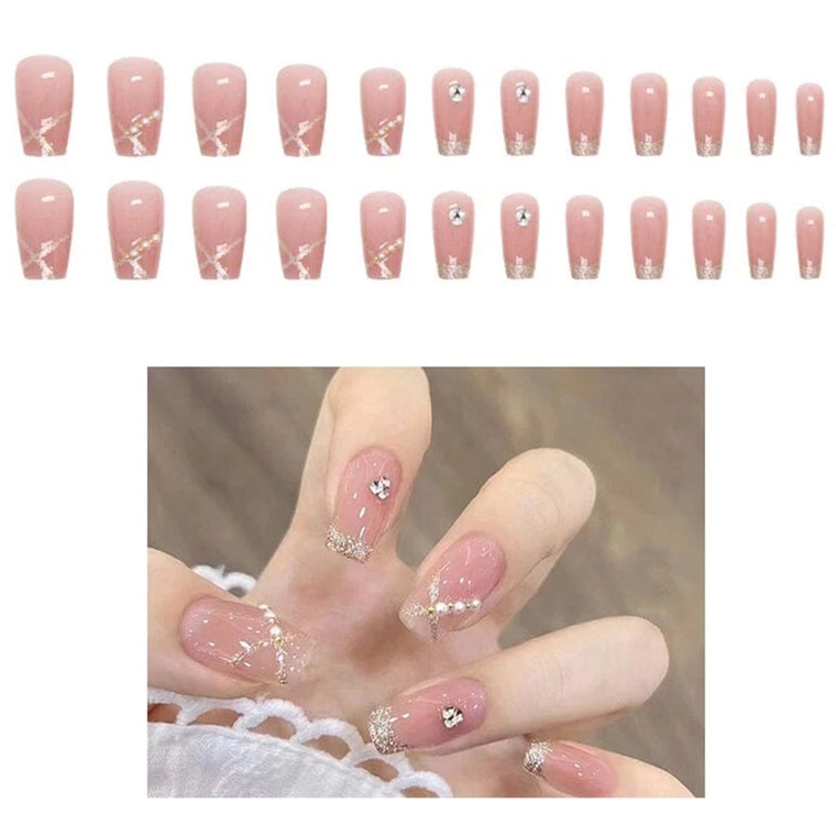 Elegant Pearl Fake Nails