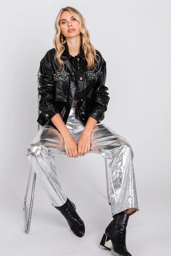 Faux Leather Jacket