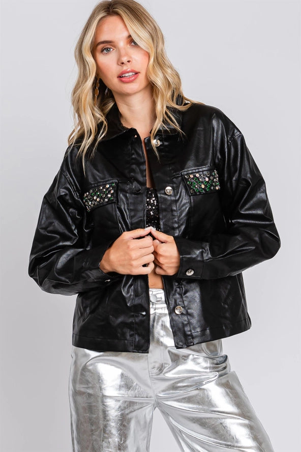 Faux Leather Jacket