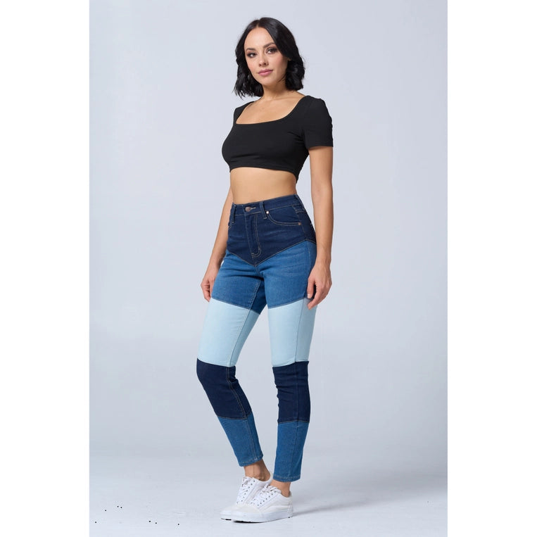 Color Block Skinny Jean