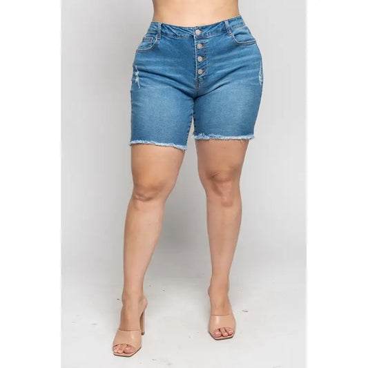 Button up Denim Shorts