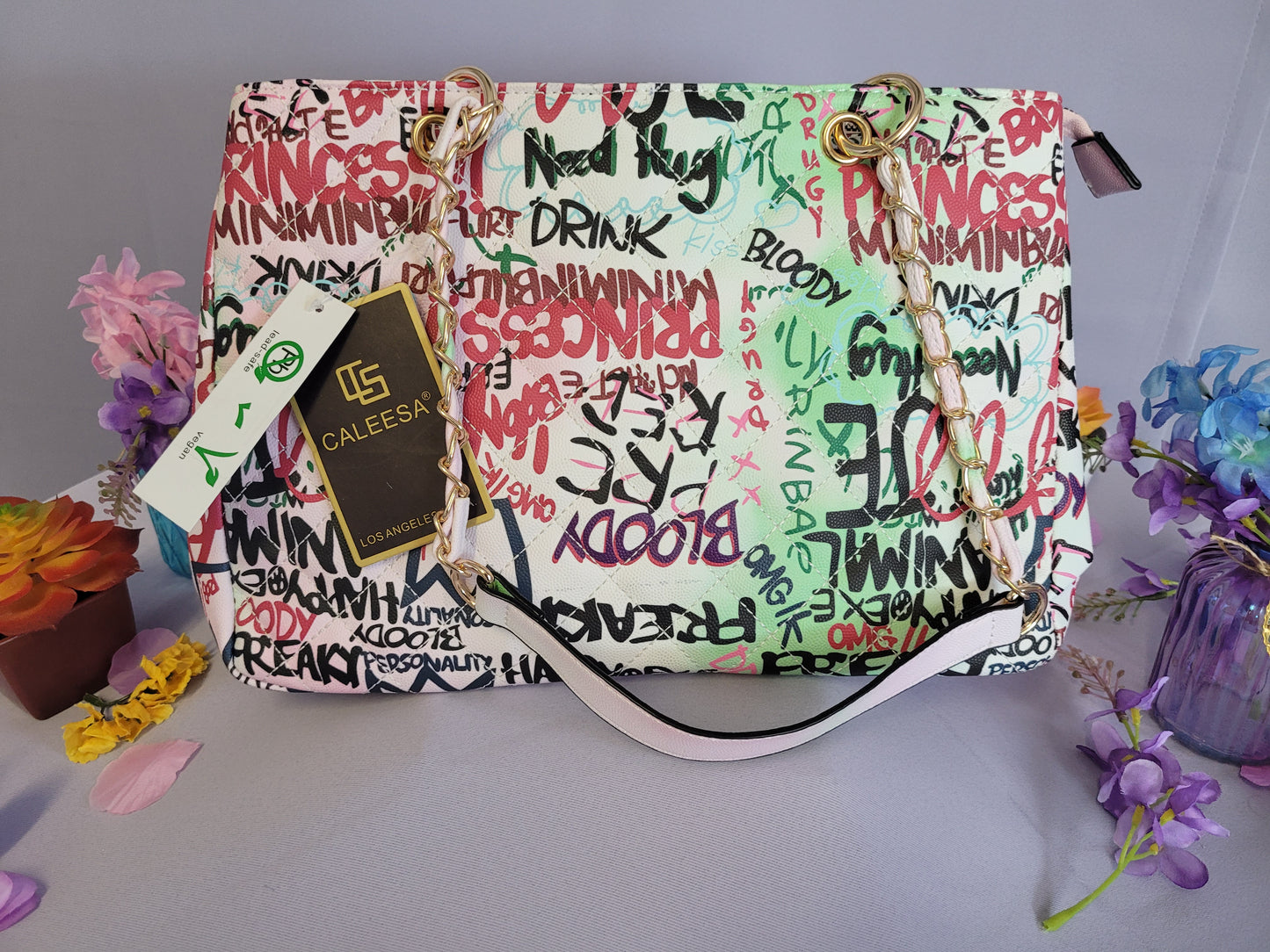 Medium Shoulder Graffiti Bag