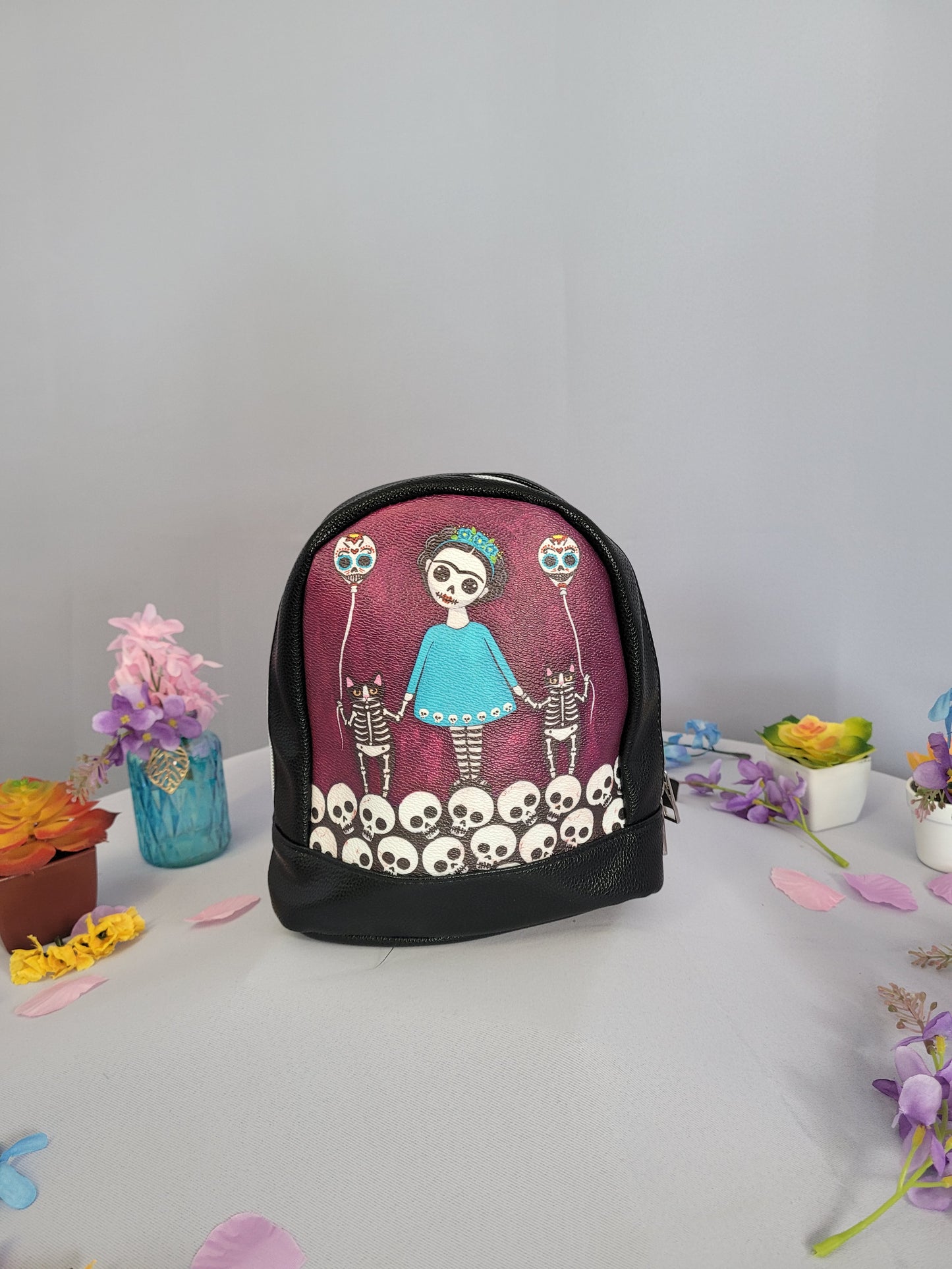 Skeleton Girl Mini Backpack