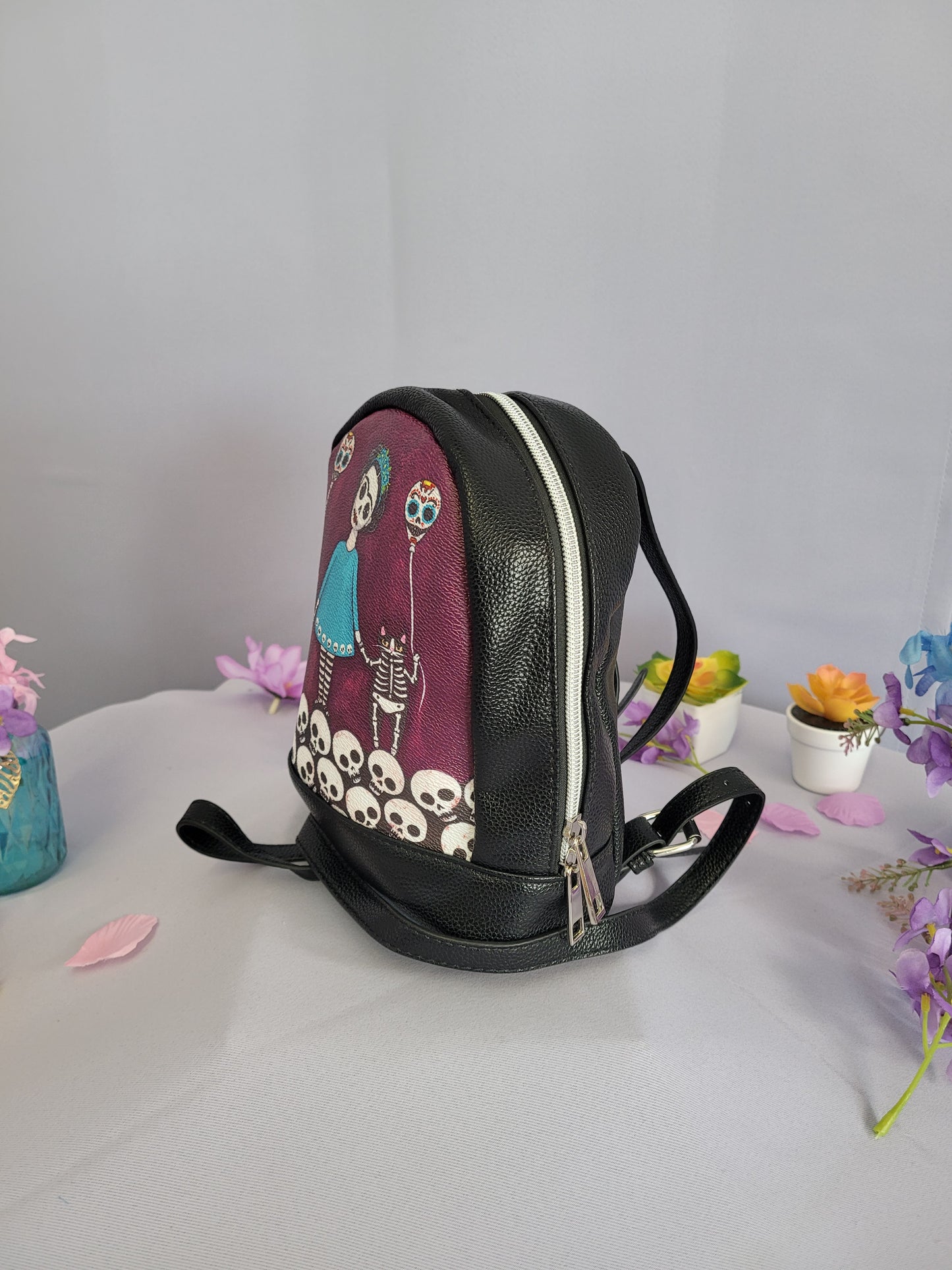 Skeleton Girl Mini Backpack