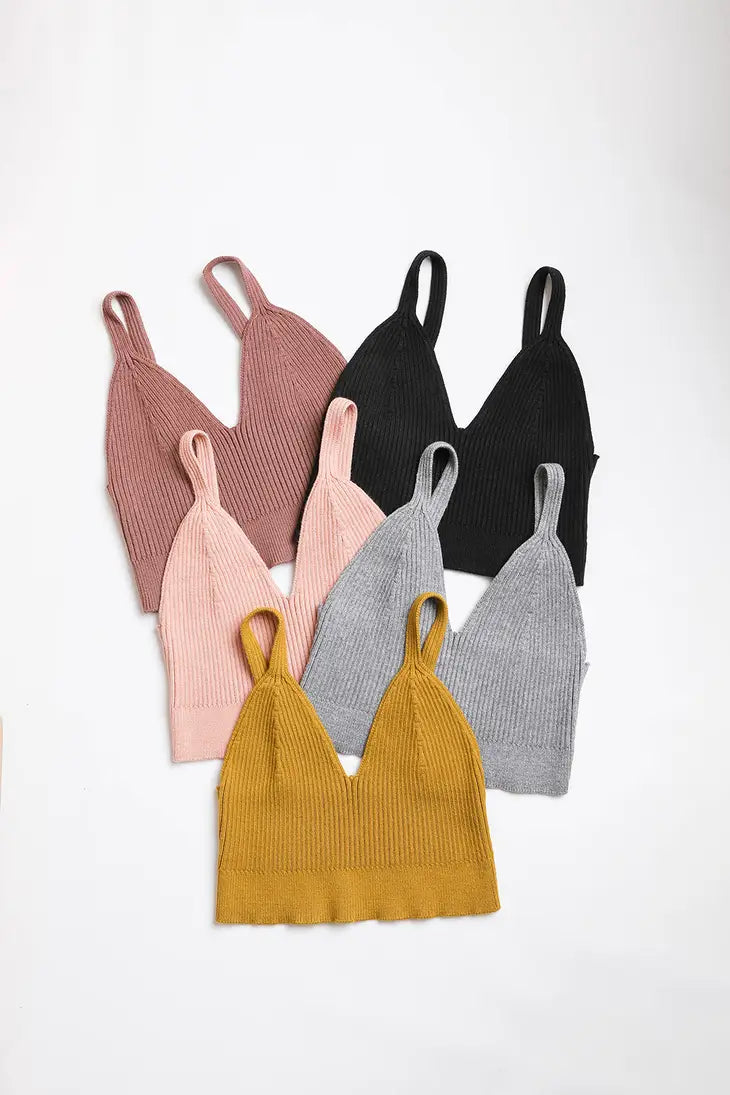 Contour Rib Knit Brami