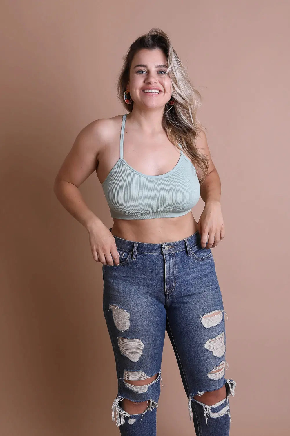Bralette Racerback Tattoo Mesh