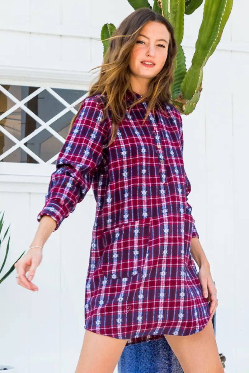 Plaid Shirt Dress