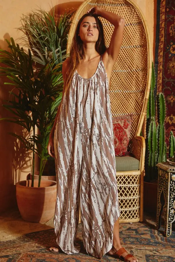 Wide Leg Soft Knit Jumpsuit