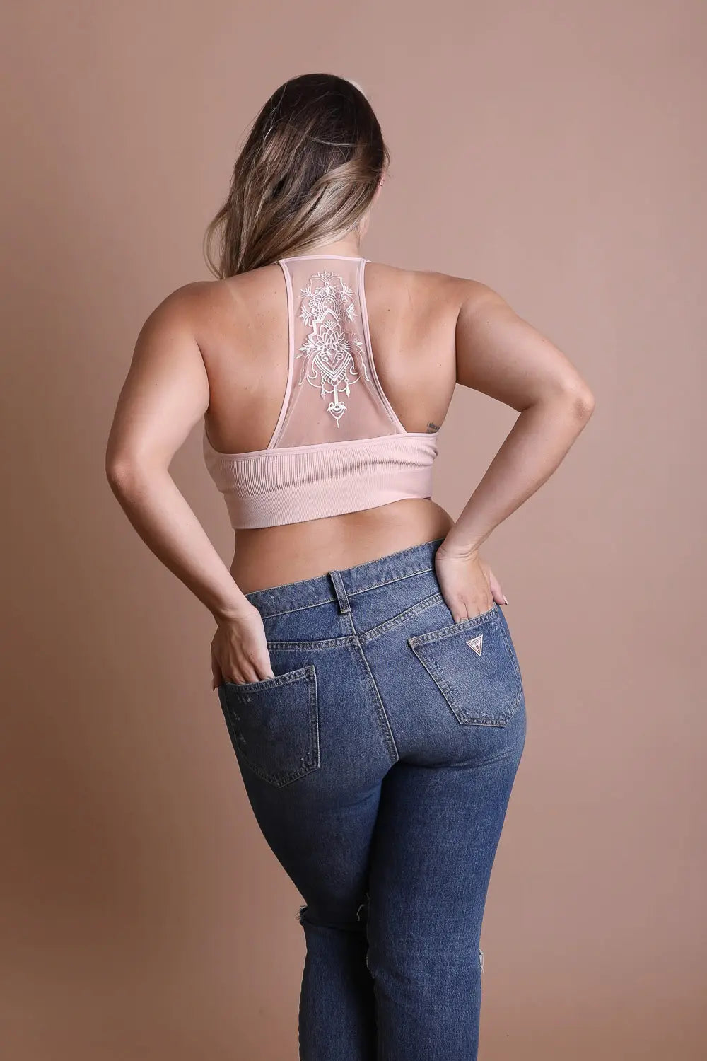 Bralette Racerback Tattoo Mesh