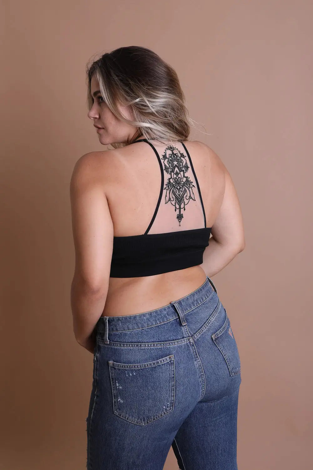 Bralette Racerback Tattoo Mesh