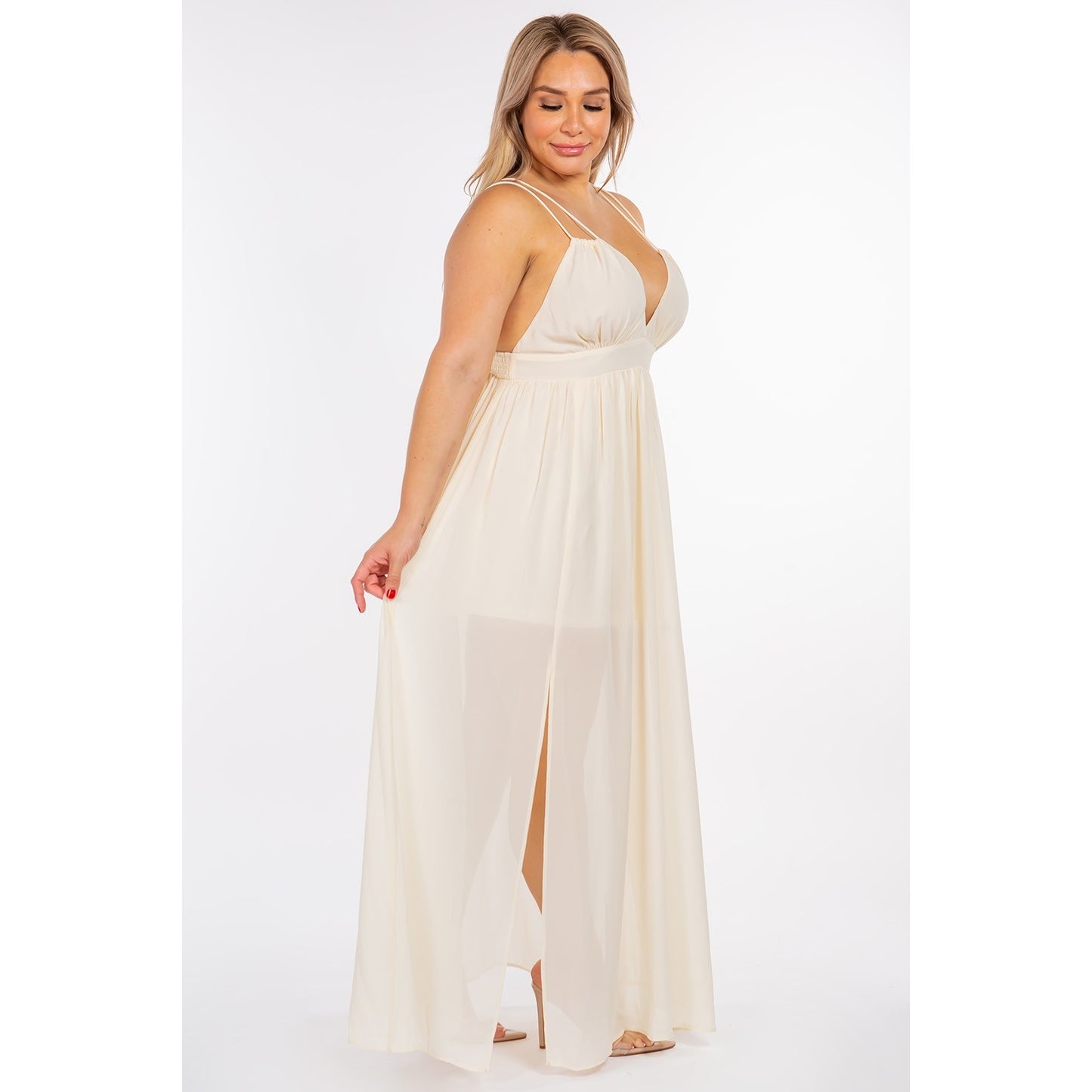 Chiffon Maxi Dress (Plus Size)