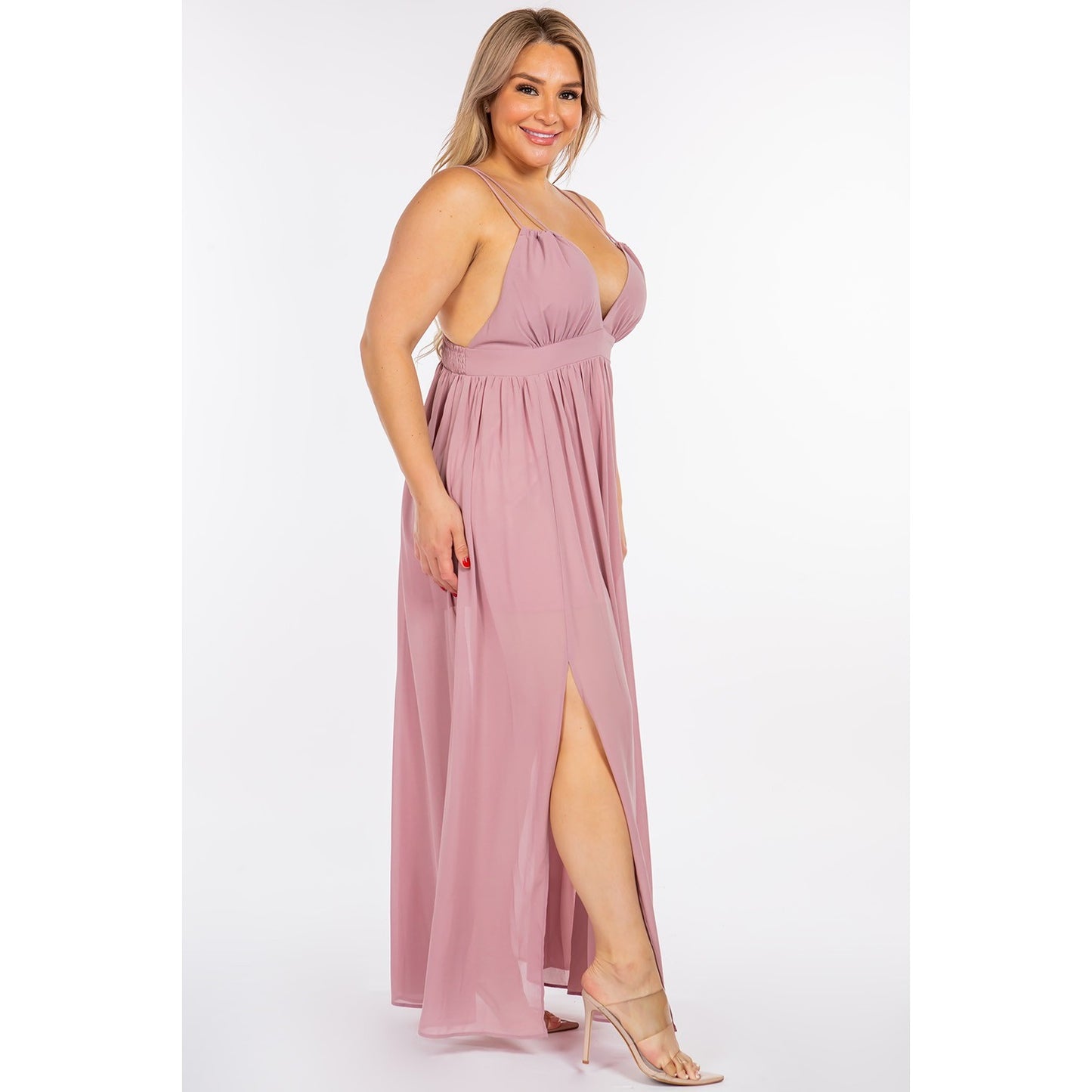 Chiffon Maxi Dress (Plus Size)