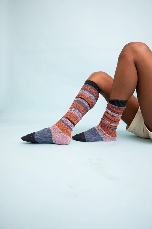 Boho Stripe Boot Socks