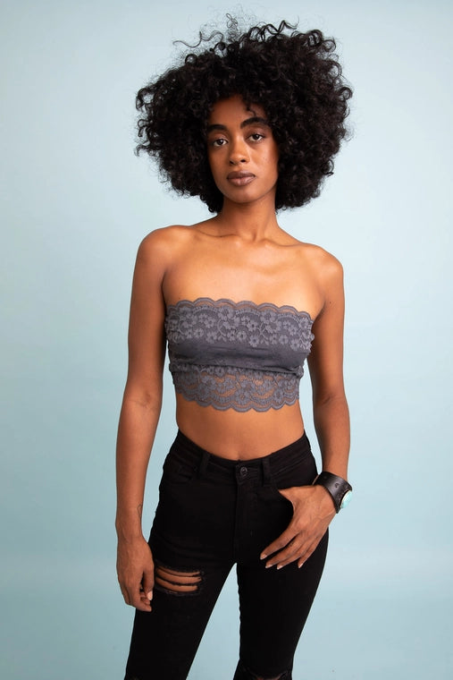 Wide Lace Tube Top