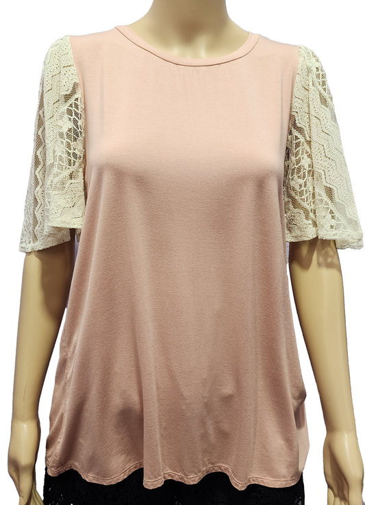 Lace Trumpet Sleeve Shirt