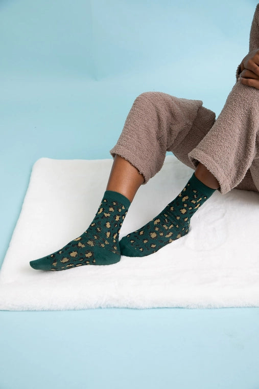Leopard Knit Socks