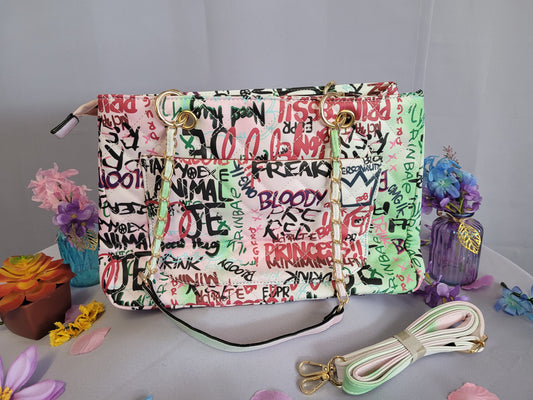 Medium Shoulder Graffiti Bag