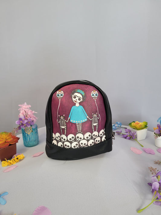 Skeleton Girl Mini Backpack