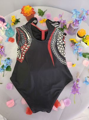 One Piece Swimsuit with Vintage Print
