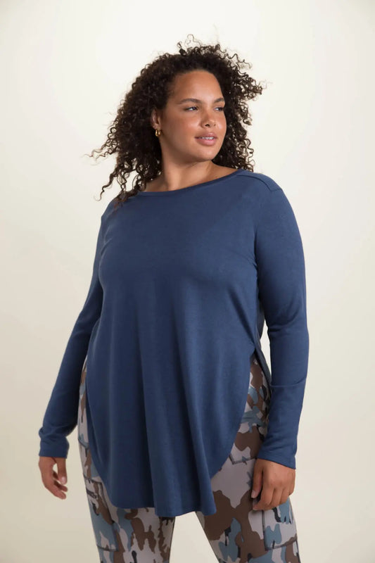 Long Sleeve Flow Top with Side Slits