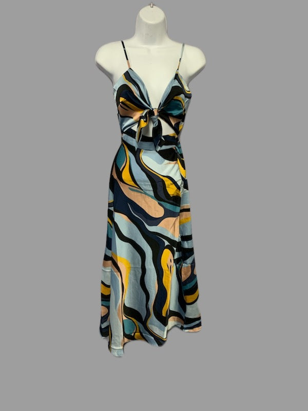Cutout Dress with Split Thigh